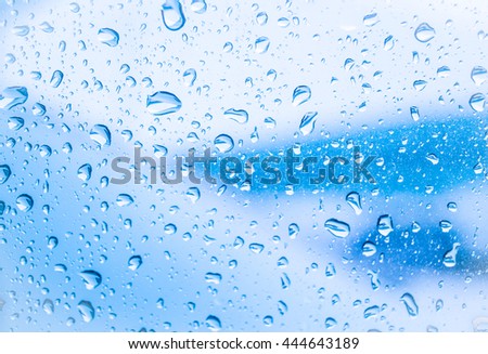 natural water drop on glass,water drops background,blue background style