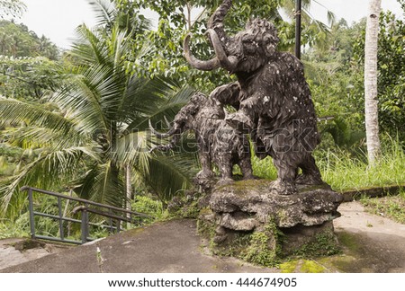 Hindu Temple in Monkey Forest, Ubud, Bali, Indonesia.