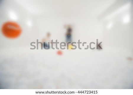 Dry pool for adults activity theme creative abstract blur background with bokeh effect