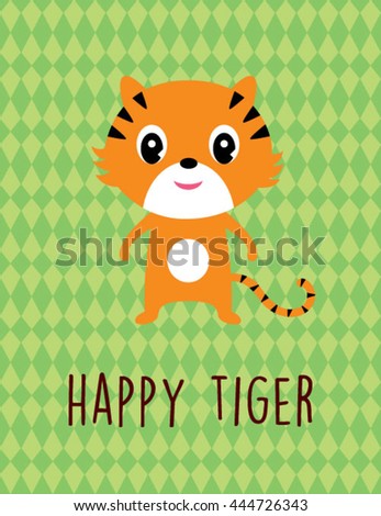 happy tiger card