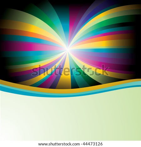 rainbow colorful lines background and place for text