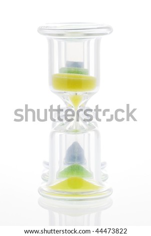 Hour-glass on white background