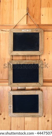 signs decorative slate nailed to wooden wall