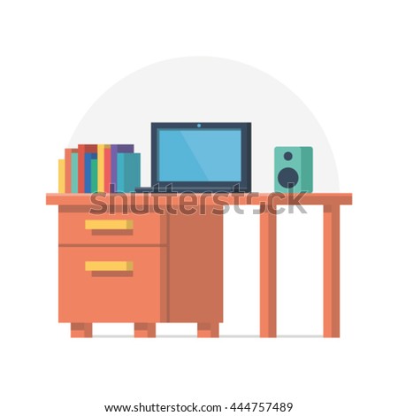 Vector illustration of workplace