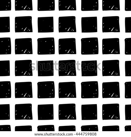 Seamless abstract vector pattern with hand drawn squares.