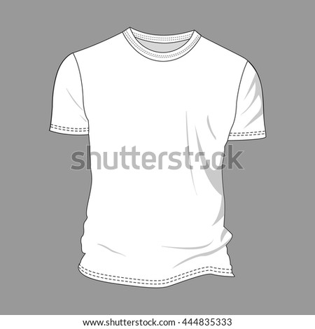 White T-shirt.Can be used as design template. Contains lot of details, gradient mesh & clipping masks used.