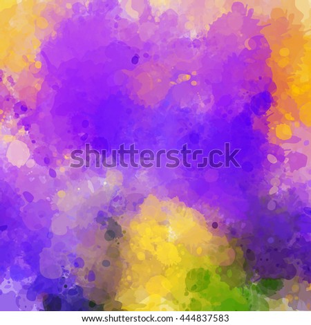 Colorful watercolor background. Watercolor vector texture, stains, splatter, splash.