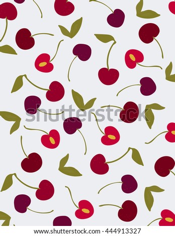 Cherry pattern  Royalty-Free Stock Photo #444913327
