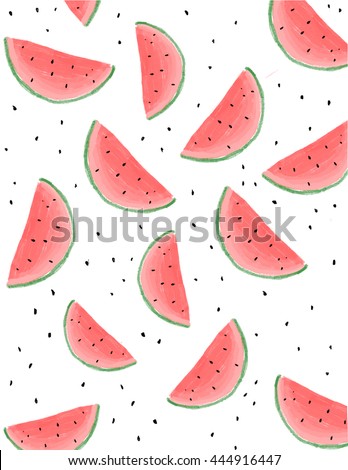 Watermelon pattern Royalty-Free Stock Photo #444916447
