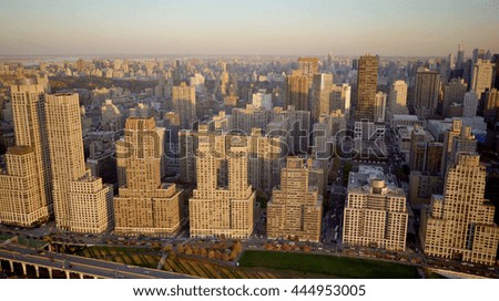 aerial view of modern city skyline background. new york urban metropolis scenery. high rise real estate apartment buildings
