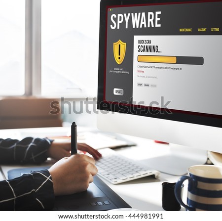 Spyware Computer Digital Firewall Phishing Concept