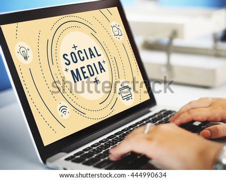 Social Media Online Network Technology Graphic Concept