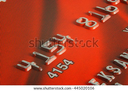 Credit card with numbering, Macro