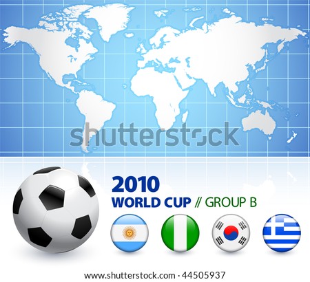2010 World Cup Group B Original Vector Illustration