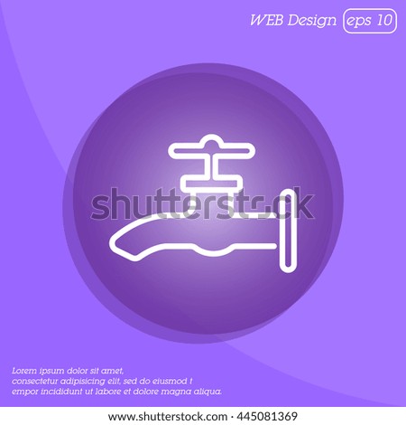 Web line icon. Water tap