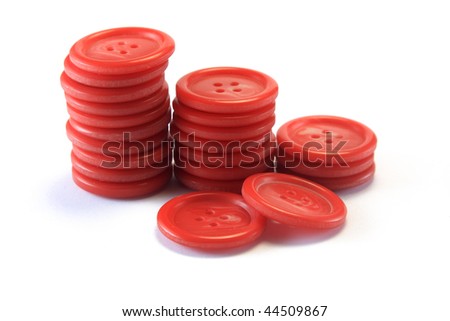 red sewing buttons