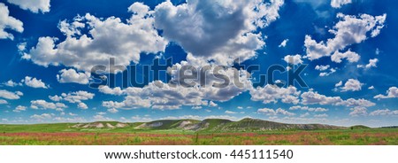 design element. color steppe landscape hi resolution image Royalty-Free Stock Photo #445111540