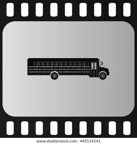 School bus icon. Transport sign.