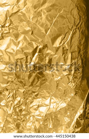 Background crumpled foil gold