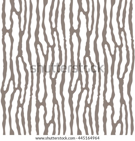 Vector seamless pattern of wood texture. Organic stripes shape create natural structure. Bio form from lines for backdrops design. Modern background for business style, fabric, stationery. Royalty-Free Stock Photo #445164964