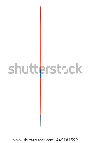 Javelin on isolated white background Royalty-Free Stock Photo #445181599