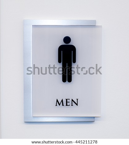 Men symbol and sign for bathroom