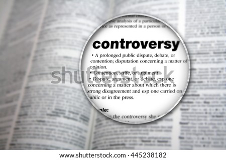 Concept design for the word 'Controversy'. Royalty-Free Stock Photo #445238182