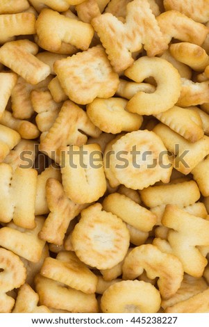 Alphabet cookies background.