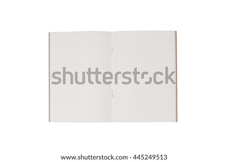 Grid Book isolated on white background, top view photography.