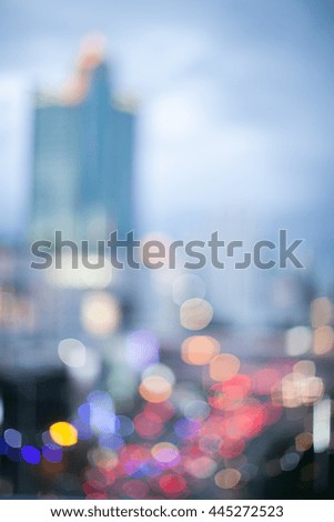 blurred abstract background Bangkok city night light polygon bokeh 