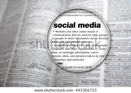 Concept design for the word 'Social Media'.