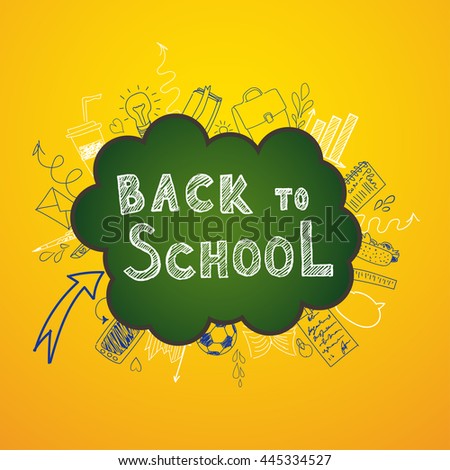 Welcome back to school vector illustration.