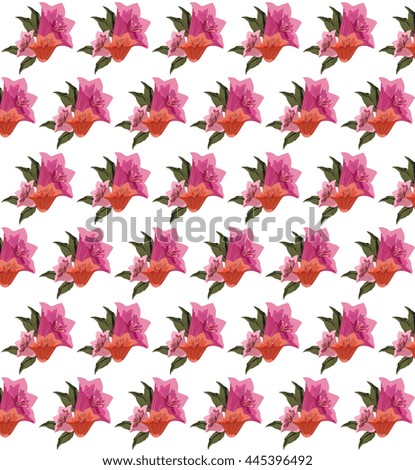 Vintage Bell Flowers pattern background  Vector