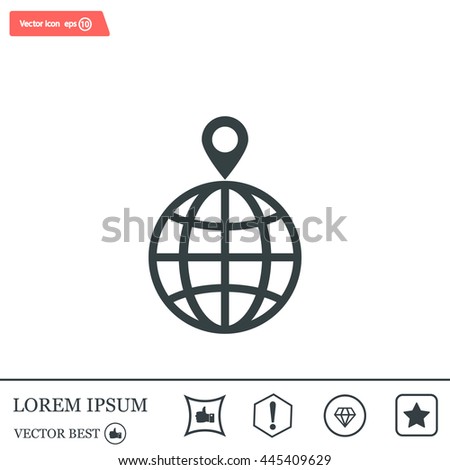 pin on globe icon