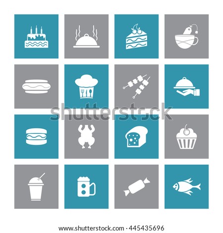 Food & Drink Icon Set. Eps-10.