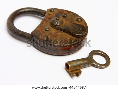 old padlock isolated