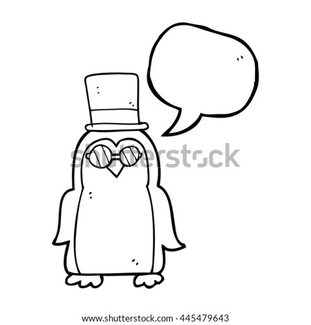 freehand drawn speech bubble cartoon robin