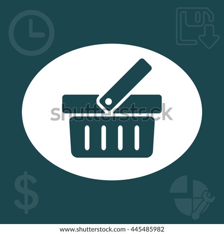 Shopping basket icon - vector illustration