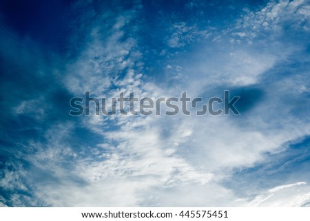 rainy clouds with blue sky