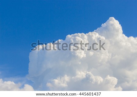 Beautiful cloud and blue sky. For abstract background or insert text copy space presentation.