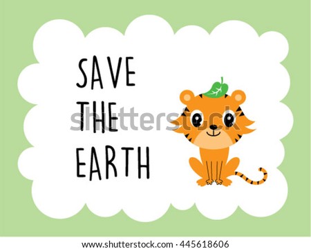 tiger save the earth card
