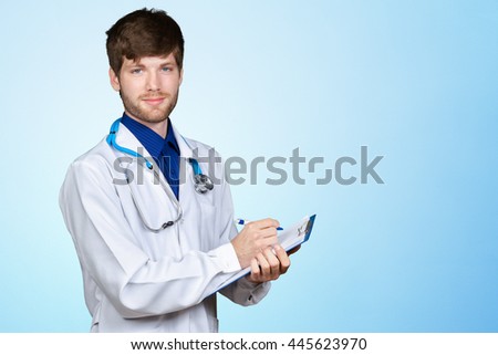 Portrait of confident young medical doctor