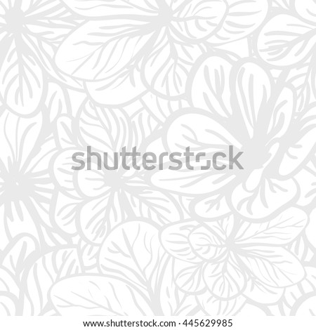 Vector gray seamless abstract background with floral elements. Can be used for wallpaper, pattern fills, web page, surface textures, textile print, wrapping paper.