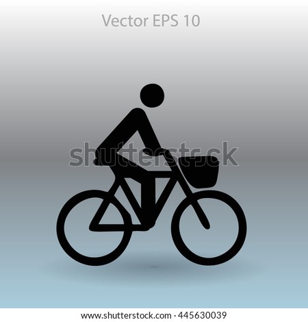 Flat cyclist icon