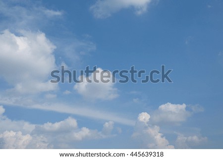 Beautiful Summer Clouds in the blue sky at Chiangmai, Northern Thailand.