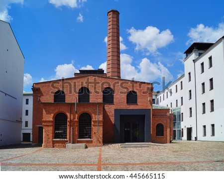 The White Factory, presently the seat of the Central Museum of Textiles, Lodz, Poland Royalty-Free Stock Photo #445665115