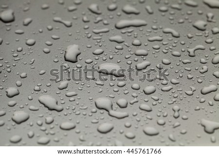 Water drops on the metal surface