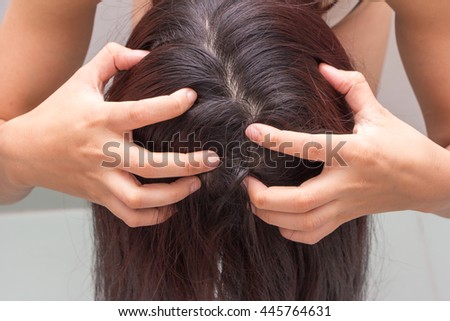 Women itching scalp