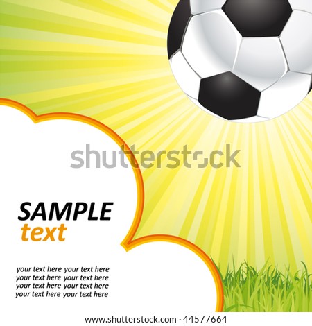 football poster with the grass and the ball