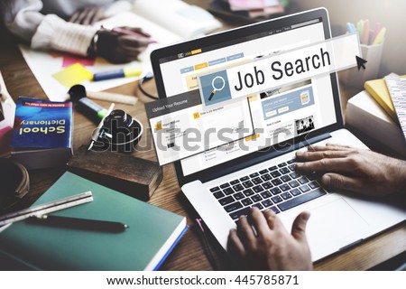 Job Search Human Resources Recruitment Career Concept Royalty-Free Stock Photo #445785871